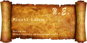 Miszti Edina névjegykártya